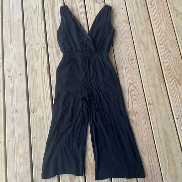 MADEWELL Black VNeck Jumpsuit Stretchy XS - Picture 1 of 10